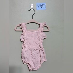 NWOT Pink Ruffled Infant Romper, 3-6M